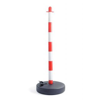 DX - Paal met ronde sokkel rood/wit