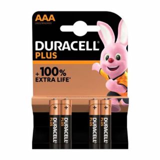 Duracell - Alkaline batterij PLUS, AAA (4-stuks)