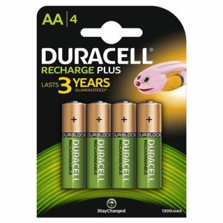 Duracell - Oplaadbare batterij PLUS, AA (4-stuks)