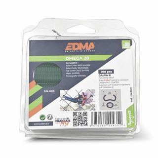 Edma - Krammen "Omega 20" groen pvc 200-stuks