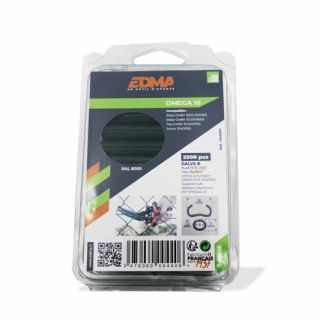 Edma - Krammen "Omega 16" groen PVC 2500-stuks