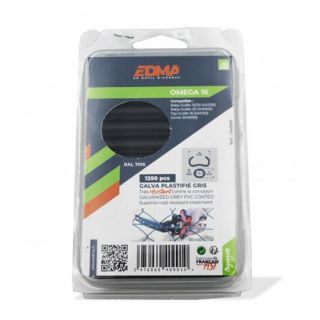 Edma - Krammen "Omega 16" PVC grijs 1250-stuks