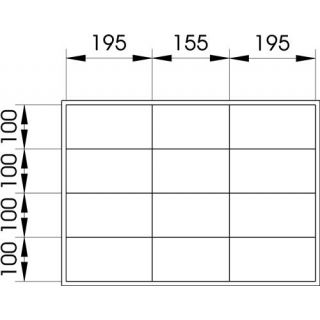 Elora - 1220-FTS80 - Ladeverdelers 400x545mm, 5-dlg