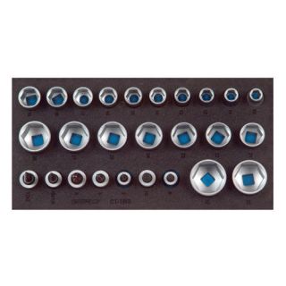 Gedore - 1/2" Doppenset 6-kant + Inbus, 26-delig