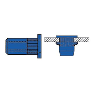 Gesipa - Blindklinkmoer met bolle kop M4x6x11,0mm