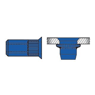 Gesipa - Blindklinkmoer met verzonken kop M6x9x17,0mm
