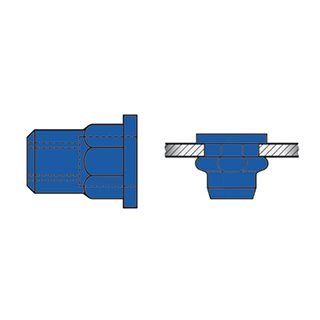 Gesipa - Blindklinkmoer met bolle kop M5x7x12,0mm