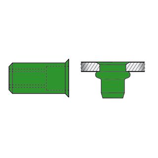 Gesipa - Blindklinkmoer met verzonken kop M6x9x15,5mm