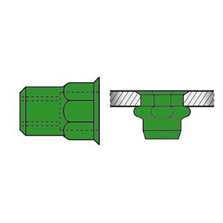 Gesipa - Blindklinkmoer met kleine kop M6x9x15,5mm