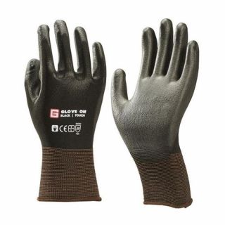 Glove on - Black touch handschoenen PU - Maat XL - 3 paar