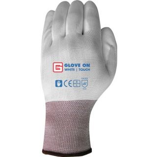 Glove on - White touch handschoenen PU - Maat L - (3-paar)