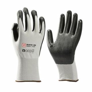 Glove on - Touch-plus handschoen Zwart - Maat XL (120-paar)