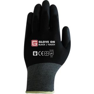Glove on - Black touch handschoenen PU - Maat S - 3 paar