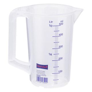 Hünersdorff - Maatkan met maatverdeling PP 0.5 liter