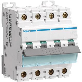 Hager - 4-P installatieautomaat, C-16A