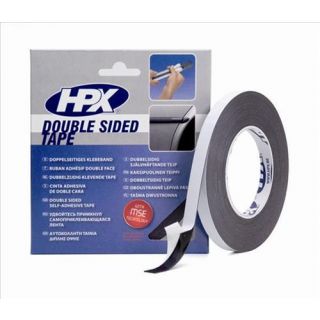 HPX - Dubbelzijdige tape - zwart, 25mm x 10m