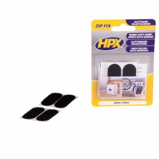 HPX - Zip fix klittenband (haak+lus) - zwart, 20mm x 1m