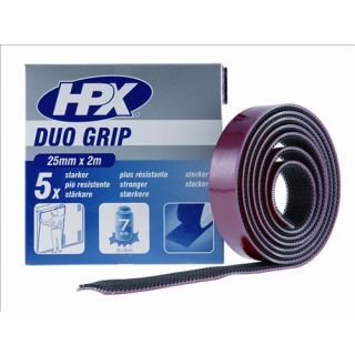 HPX - Duo grip klikband - zwart, 25mm x 2m