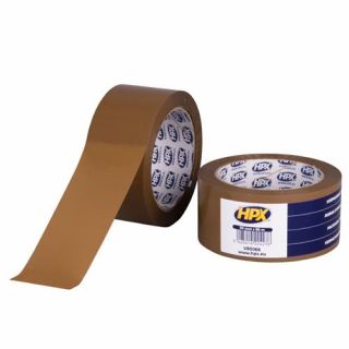 HPX - Verpakkingstape - bruin, 50mm x 66m (6-rollen)