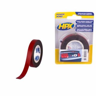 HPX - HSA Dubbelzijdige tape - zwart, 12mm x 2m