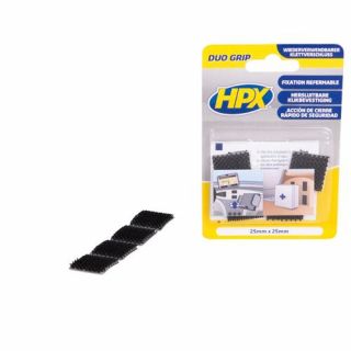 HPX - Duo grip klikbevestiging pads 25mm x 25mm