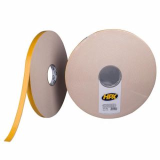 HPX - Dubbelzijdige foamtape - wit, 19mm x 25m.