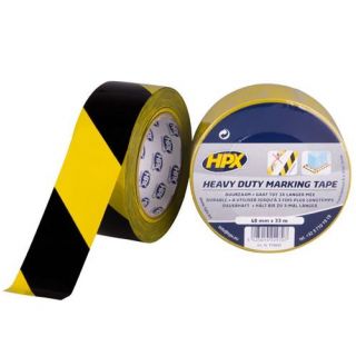 HPX - Markeertape - geel/zwart, 50mm x 33m.
