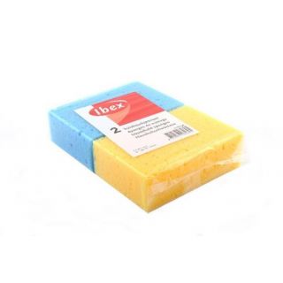 Ibex - Huishoudspons blauw/geel 2-st.