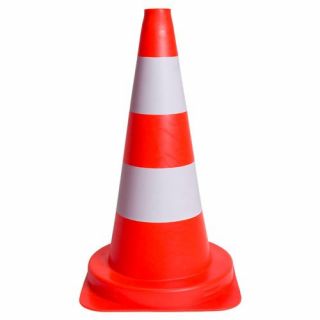 Konvox - Kegel 50 cm oranje wit