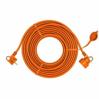 Kerg - Verlengsnoer zonder randaarde 2x1,5mm 30m, Oranje