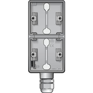 Niko - Onderbak dubbel vertikaal grijs IP 55