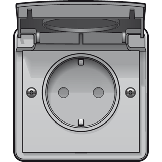 Niko - WCD enkel horizontaal/vertikaal grijs IP 55