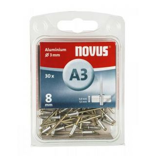 Novus - Blindklinknagel A3 X 8mm, aluminium SB, 30 st.