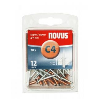 Novus - Blindklinknagel C4 X 12mm, Koper, 20 st.