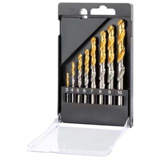 Phantom - Set Spiraalboren DIN 338 TiN-tip, 3-10x1mm