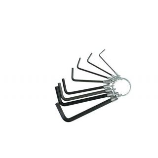 Padre - Korte inbussleutelset (inch) aan ring, 8-delig