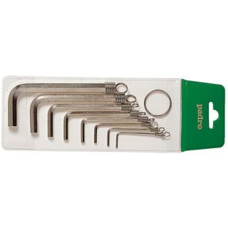 Padre - Korte inbussleutelset aan ring, 8-delig