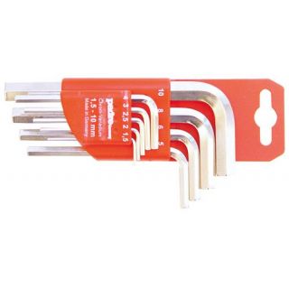 Padre - Korte inbussleutelset in kunststof houder, 9-delig