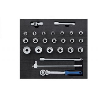 Padre - 1/2" Doppenset 6-kant in module, 25-delig,