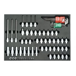 Padre - Module met 1/4" + 1/2" doppenset, 61-delig