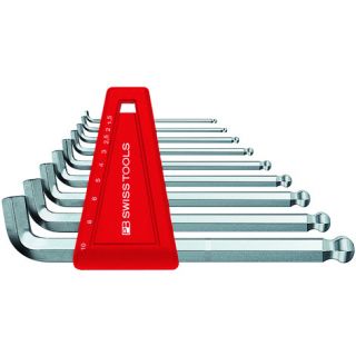 PB - Korte stubby stiftsleutelset inbus met kogelkop, 9-dlg