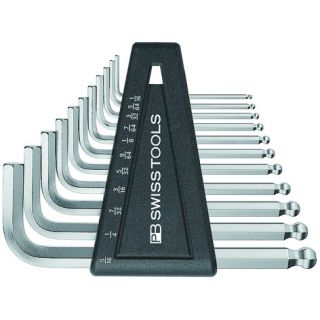 PB - Korte stiftsleutelset inbus met KK, inch 12-dlg