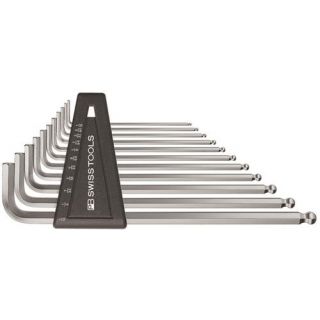 PB - Lange stiftsleutelset inbus met KK, inch 12-dlg