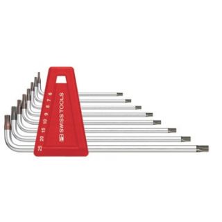 PB - Lange stiftsleutelset Torx T.6-25 met boring in punt, 8