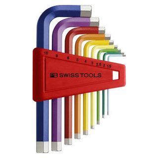 PB - Korte stiftsleutelset inbus Rainbow, 9-dlg.
