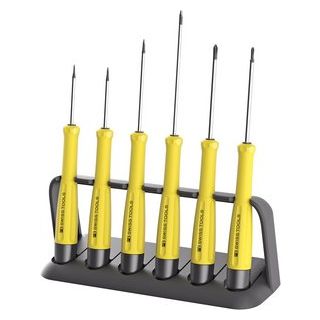 PB - Elektronica ESD schroevendraaierset, PH + sleuf, 6-dlg