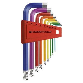 PB - Korte stiftsleutelset inbus met KK Rainbow, 1.5-5mm 6-d