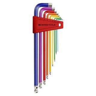 PB - Lange stiftsleutelset inbus met KK Rainbow, 1.5-5mm 6-d