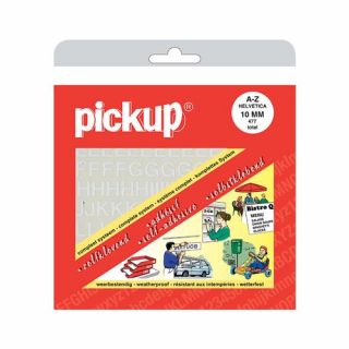 Pickup - Letterass. Helvetica 20mm wit