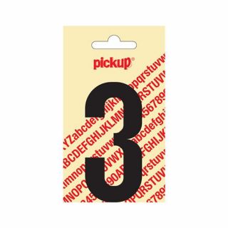 Pickup - Plakcijfer Nobel 90mm zwart - 3